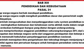 Pasal 31 Ayat 2 Tentang Pendidikan